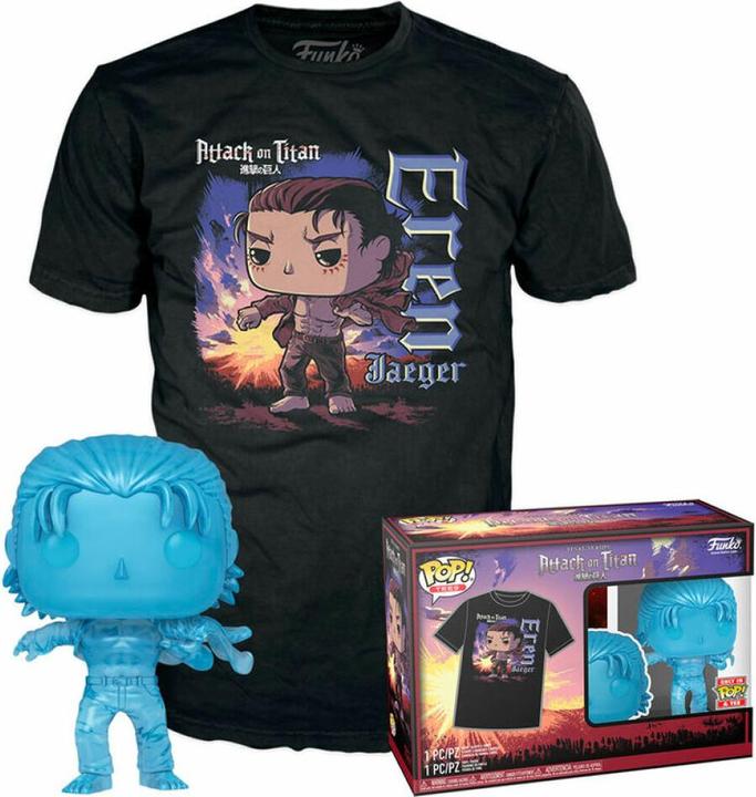 Funko Attack on Titan POP! & Tee Vinyl Figure & T-Shirt Set Eren w/ marks Size XL