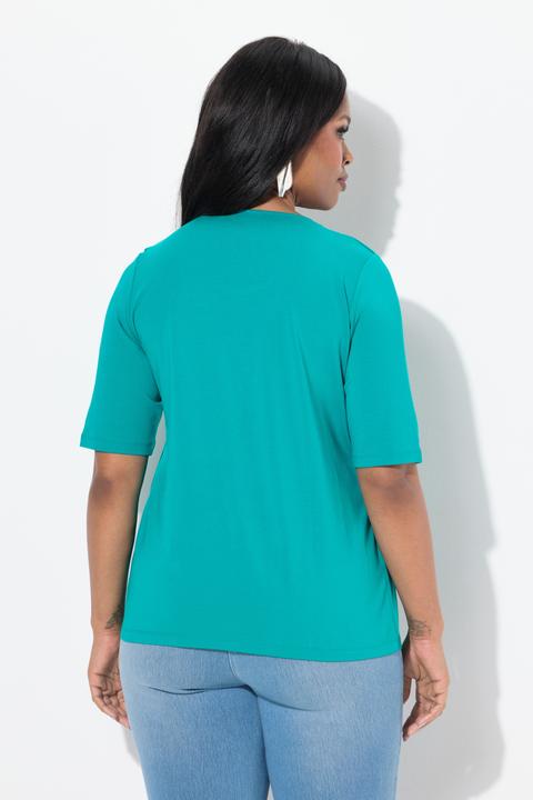 Immagine prodotto Ulla Popken Maglia Two-in-One con righe, scollo a girocollo e mezze maniche (56)