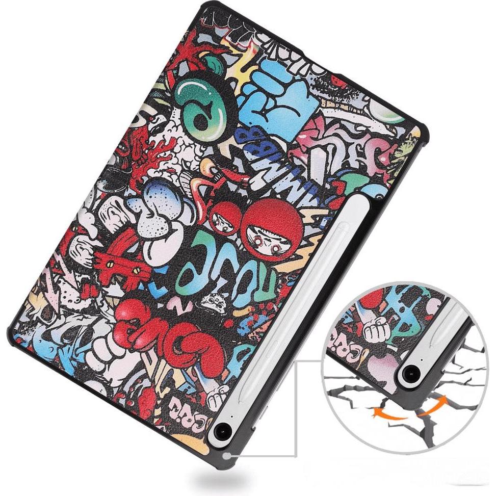 Thumbnail - Cover-Discount Galaxy Tab S9 FE - Tri-fold Smart Case Comics (Galaxy Tab S9 FE), Tablet Hülle, Mehrfarbig