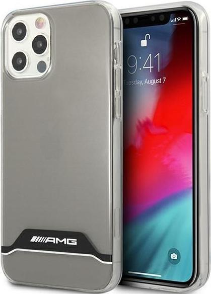 Image du produit Mercedes AMG AMHCP12MTCBW iPhone 12/12 Pro Étui rigide translucide/translucide noir et blanc galvanisé (Apple iPhone 12, Apple iPhone 12 Pro)