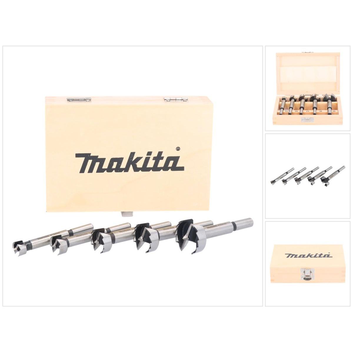 Thumbnail - Makita, Bohrereinsatz, Forstnerbohrer Set (15 Millimeter, 25 Millimeter, 30 Millimeter, 35 Millimeter, 20 mm)