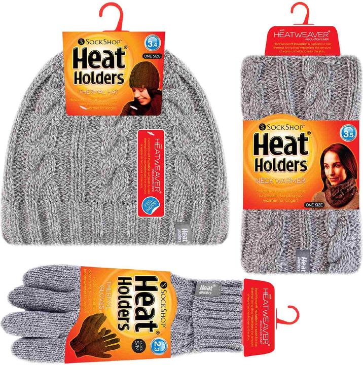 Produktbild Heat Holders Thermo Winter Fleecemütze Nackenwärmer und Konverter Handschuhen (One Size)