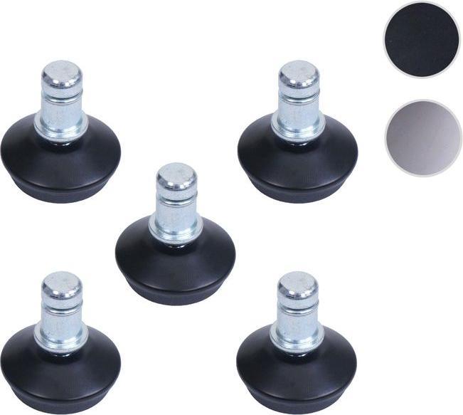 Immagine prodotto Mendler Set di 5 rotelle da pavimento HWC-K74 al posto delle rotelle - supporto stabile per sedia da