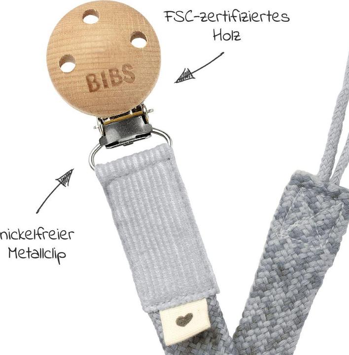 Immagine prodotto Bibs Catena a manichino intrecciata, Nuvola/Ferro (1 x)