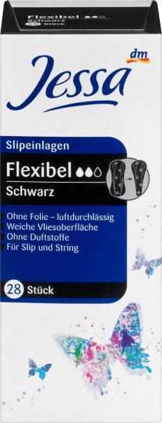 Produktbild dm Jessa Slipeinlagen Flexibel Schwarz (28 x)