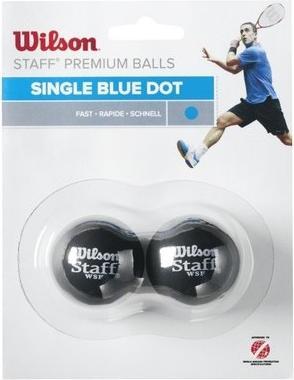 Wilson Staff Squash Blue Dot 2 Pack Ball WRT617500 Black One size