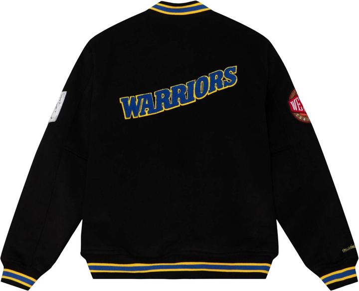Actual product image Mitchell & Ness M&N Heavyweight Wool Varsity Veste - Golden State Warriors (L)