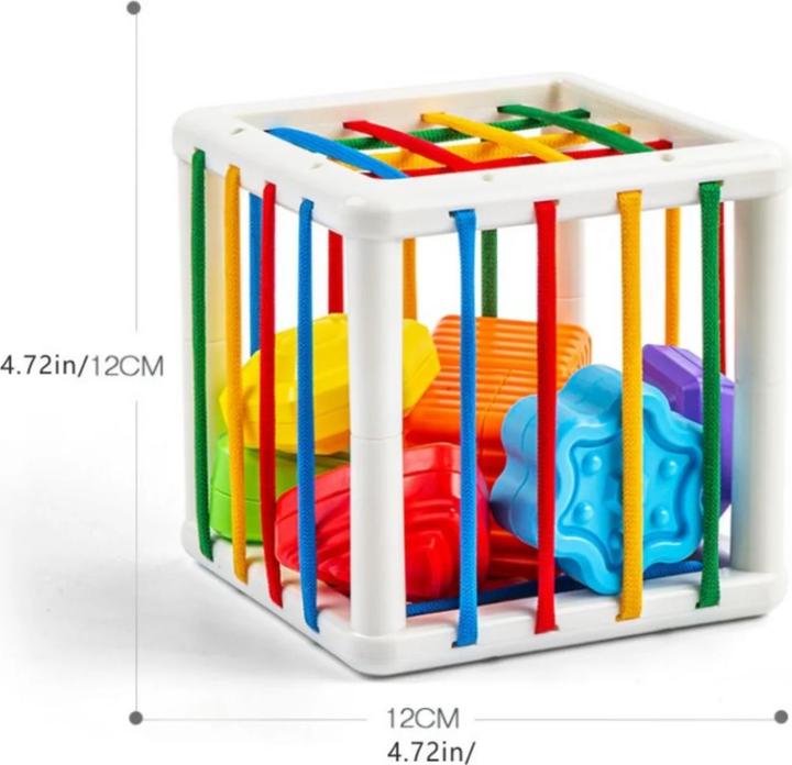Activity Board Training of motor skills & learning fun: Baby Shape Sorter cube toy for children