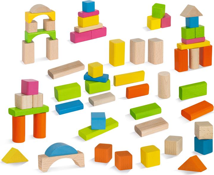 Actual product image Eichhorn Nature and colorful wooden blocks