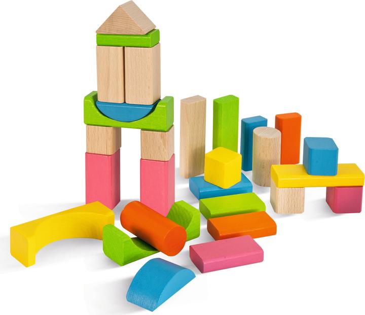 Actual product image Eichhorn Nature and colorful wooden blocks