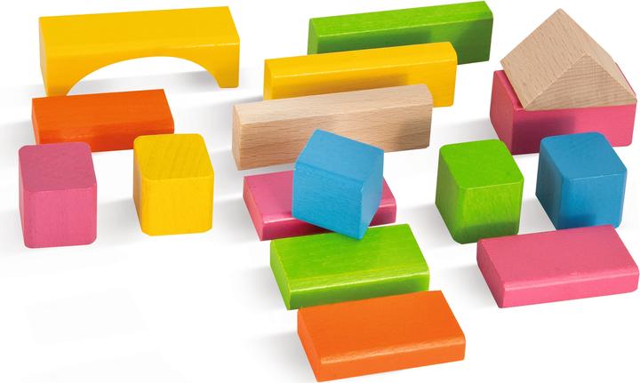 Actual product image Eichhorn Nature and colorful wooden blocks