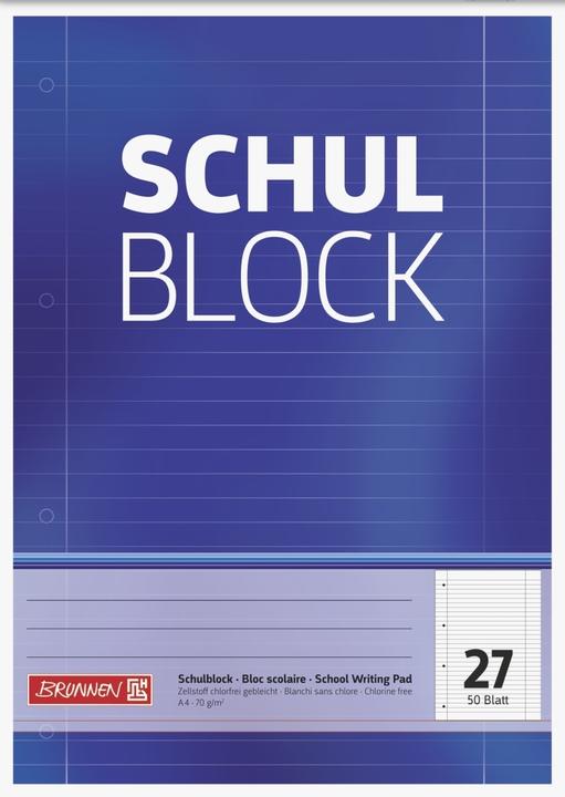 Produktbild Schulblock (A4, Liniert)
