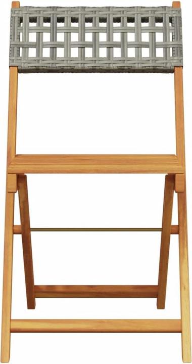 Produktbild VidaXL Bistrostühle 2 Stk. Akazie und Poly-Rattan