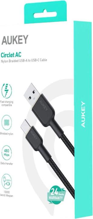 Produktbild Aukey USB A – USB C (1.80 m, USB 3.0, USB 3.1, 60 W)