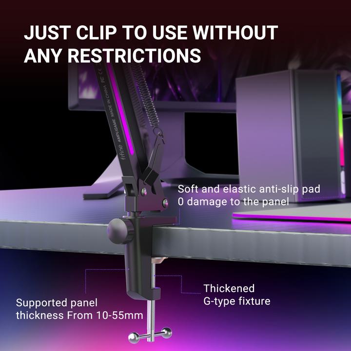 Actual product image Fifine BM38 RGB Boom Mikrofonarm