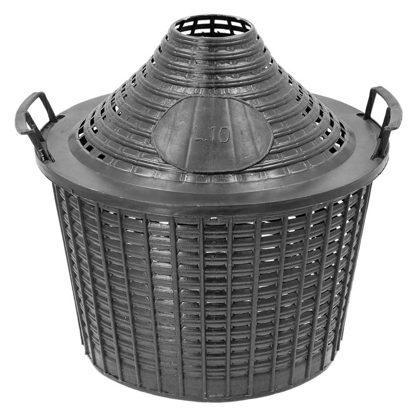 Browin Demi-Emmer Voor Wijn In Plastic Mand 10l, Pan + Steelpan, Transparant, Veelkleurig