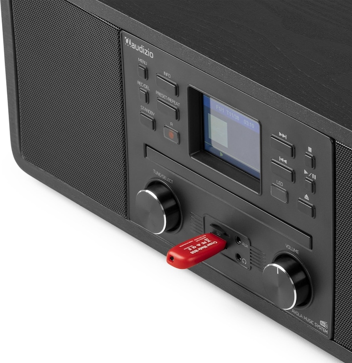 Produktbild Audizio DAB+ Radio Avola Schwarz, Radio Tuner: FM, DAB+ (FM, DAB+, Bluetooth, WLAN)