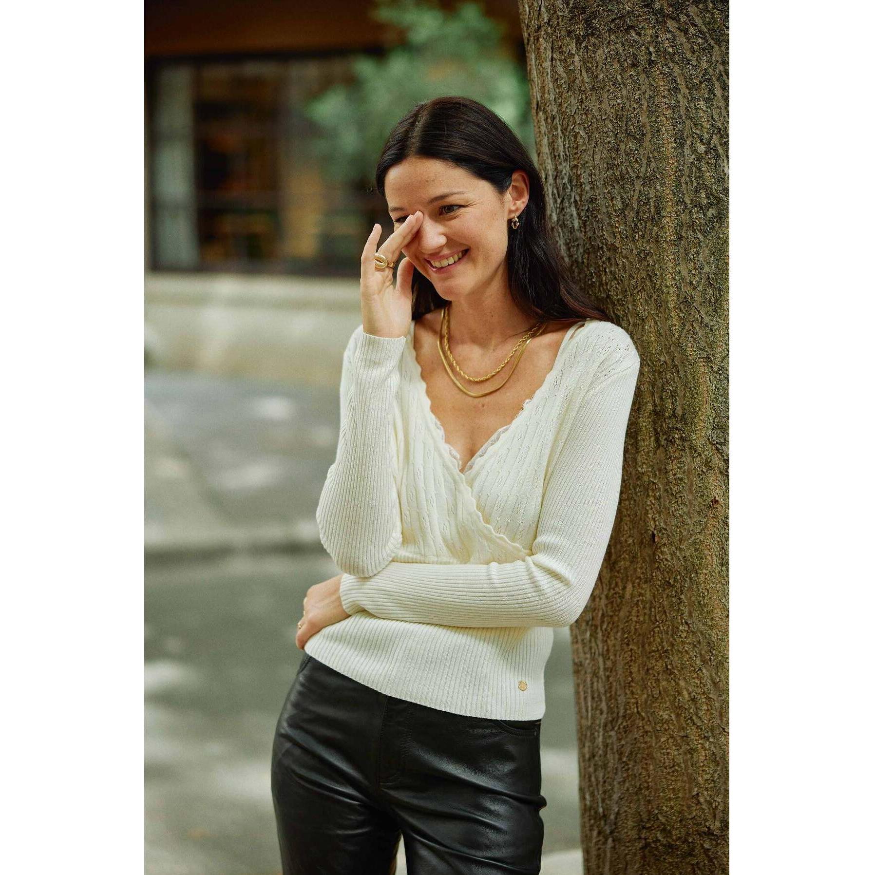 Thumbnail - La Petite Étoile, Damen, Pullover, puover damen a petite étoie kia, Beige, (L)