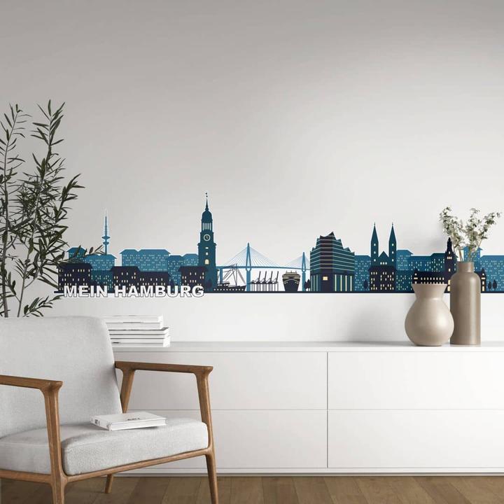 Actual product image Trenddeko Skyline My Hamburg 02 (160 x 38 cm)