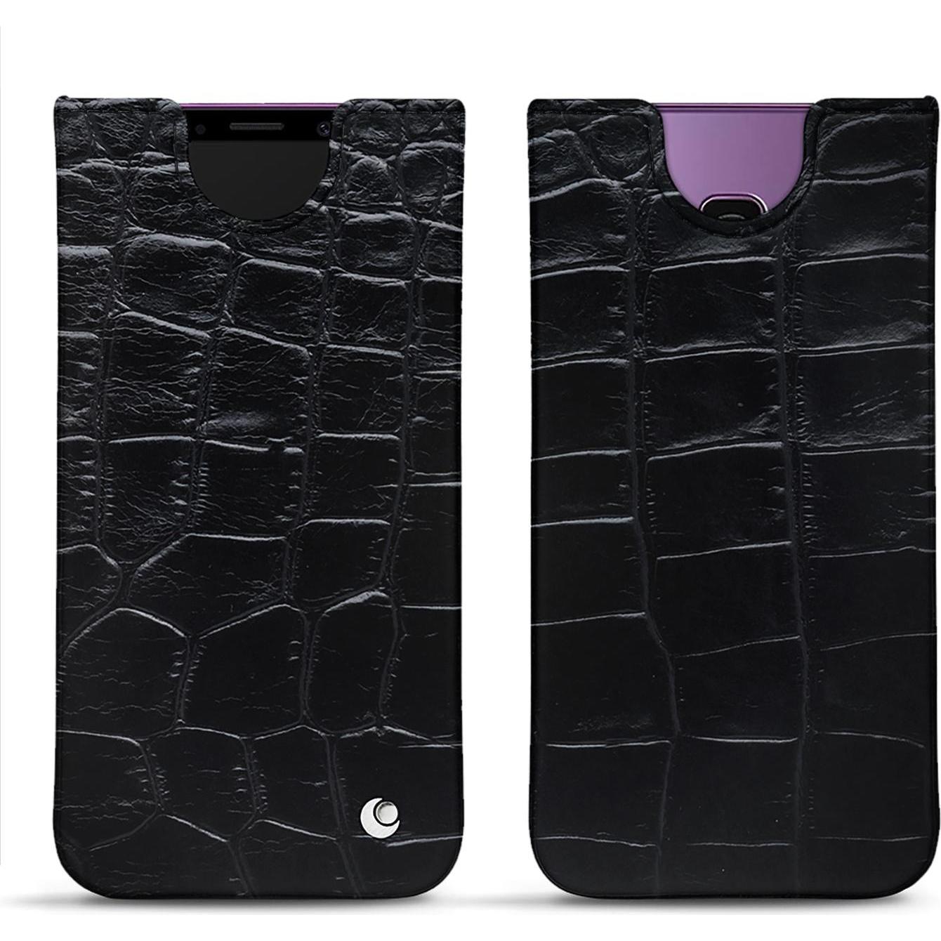 Noreve Lederschutzhülle (Samsung Galaxy S9+), Smartphone Hülle, Schwarz