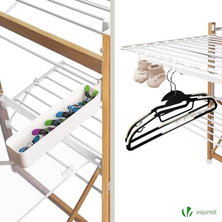Produktbild Vounot Uitschuifbares Wasreck mit Rädern, faltbar und platzsparend (30 m)