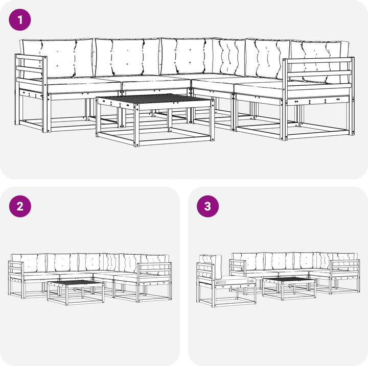 Actual product image vidaXL Gartenmöbel Set