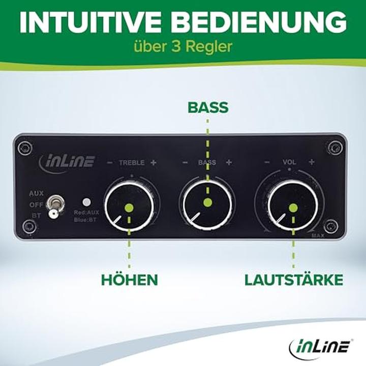 Image du produit InLine Récepteur audio Bluetooth 5.3 avec amplificateur de 96 watts (Récepteur)