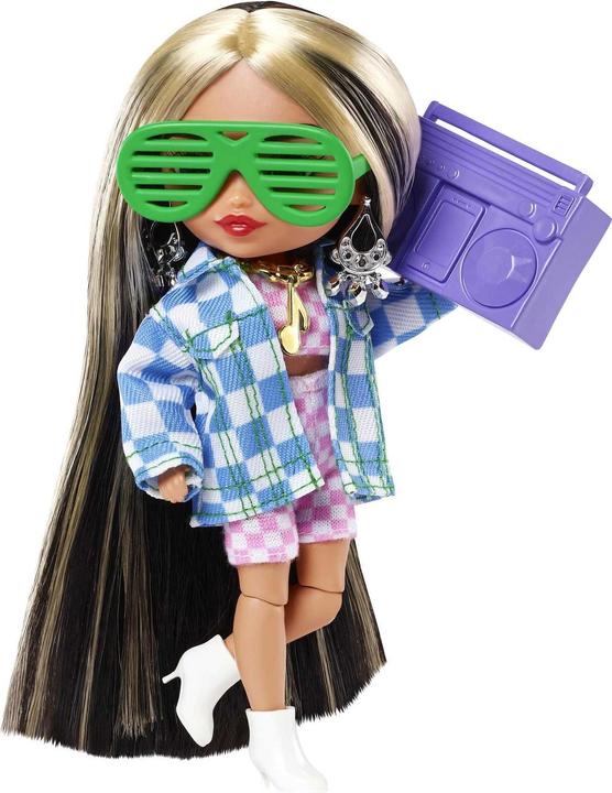 Produktbild Barbie Extra Mini Puppe (Checker Jacket)