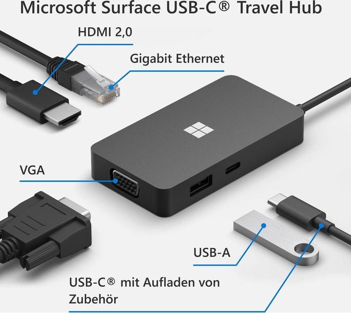 Productafbeelding Microsoft Surface Travel Hub (USB-C, 5 Havens)
