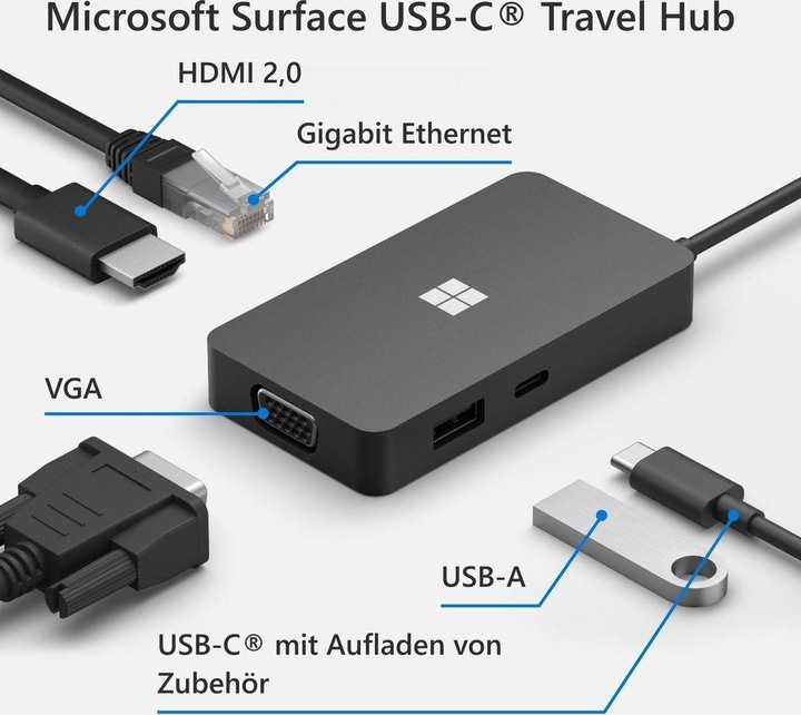 Produktbild Microsoft Surface Travel Hub (USB-C, 5 Ports)