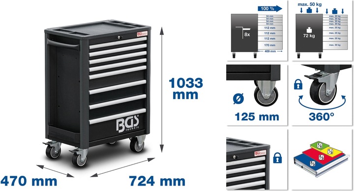 Actual product image BGS Workshop trolley Profi Standard (237 x)