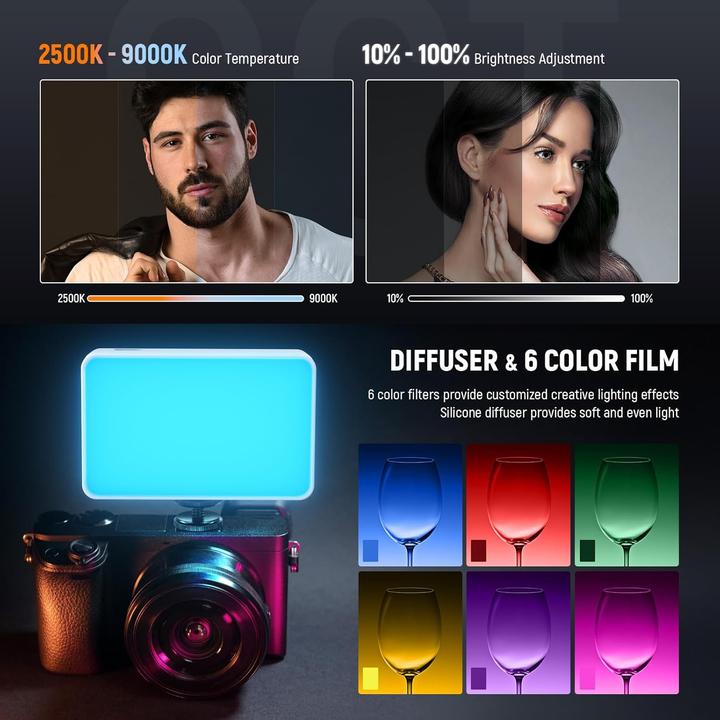 Actual product image Neewer Basics Bi-Color Selfie Light BL120B