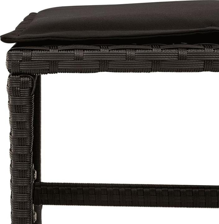 Image du produit VidaXL Meuble de jardin Ensemble de jardin 9pcs. noir Poly rotin (106 cm)