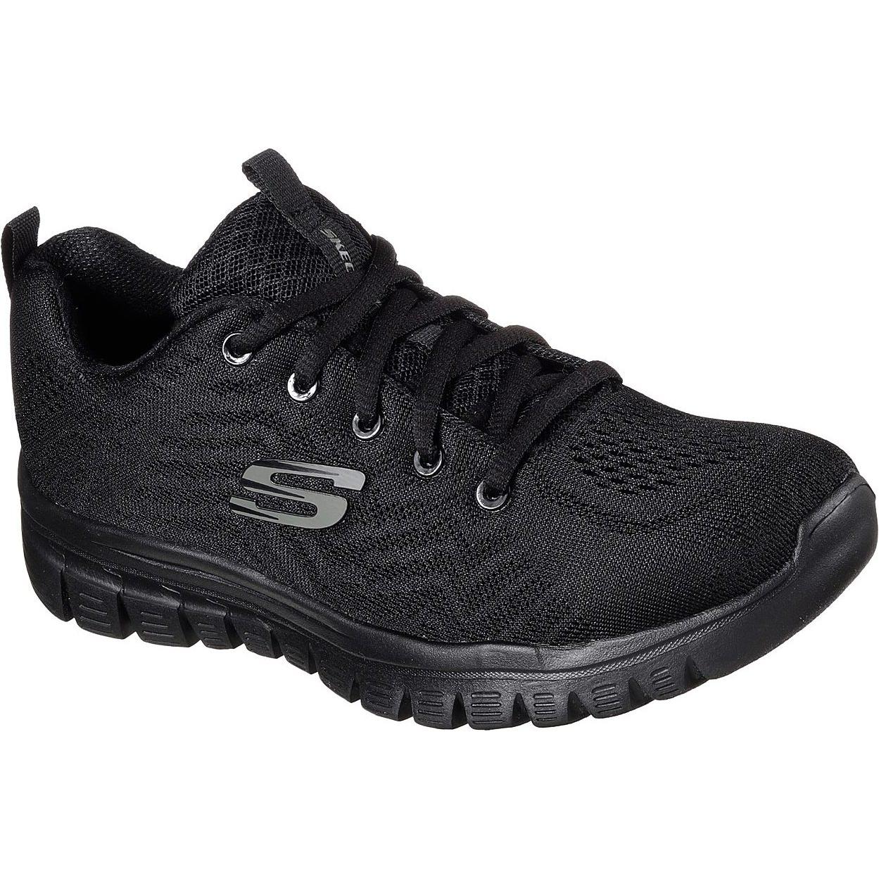 Skechers, Damen, Sneaker, Graceful Get Connected - 8716, Schwarz, (37.5)