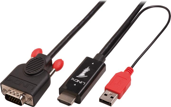 Lindy HDMI (Typ A) — VGA (2 m, HDMI, VGA)