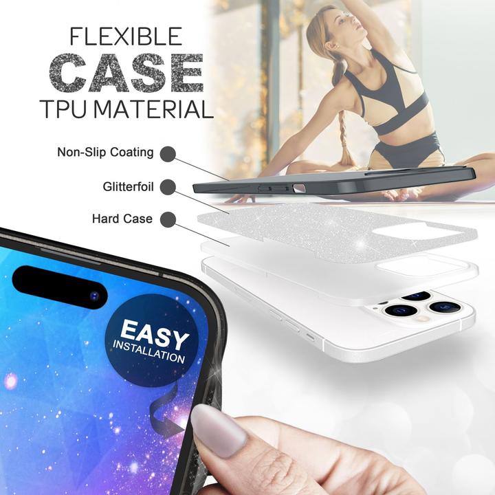 Actual product image Nalia Glitter cover (Apple iPhone 14 Pro)