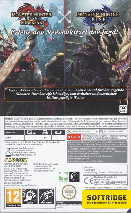 Immagine prodotto Nintendo Set Monster Hunter Rise + Sunbreak (Switch, Multilingue)