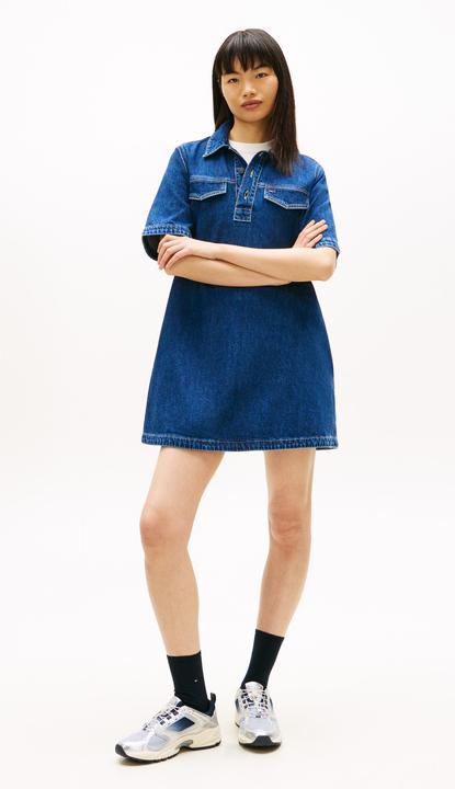 Image du produit Tommy Jeans Mini Denim Short Sleeve Shift Dress (L)