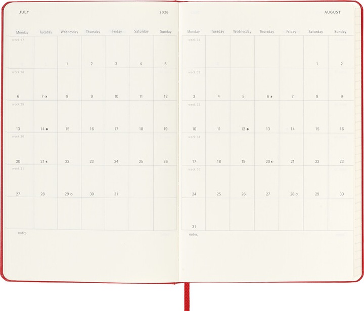 Produktbild Moleskine Schüleragenda Hard Cover Weekly Notebook (13 x 21 cm, Englisch)