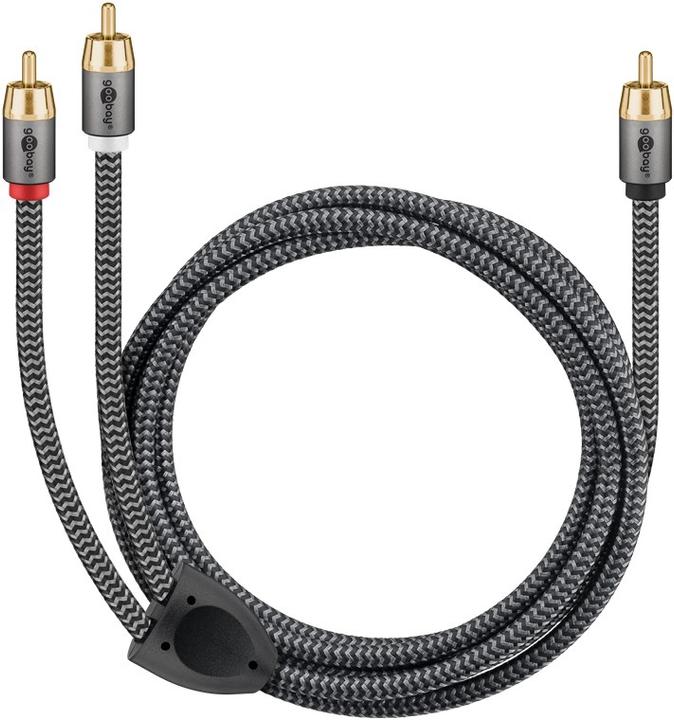 Produktbild Goobay Cinch Y-Kabel, 2 m, Sharkskin Grey (2 m, Cinch)