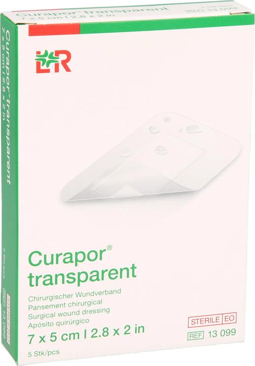 Produktbild Curapor Wundverband 7x5cm transparent (5 x)