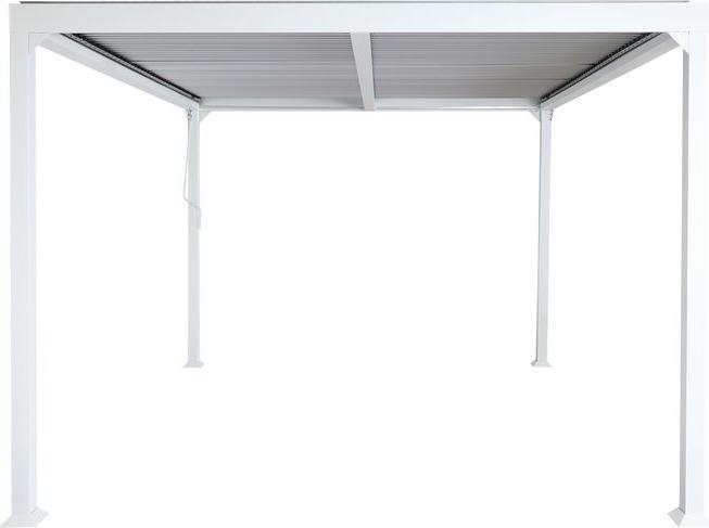 Produktbild Mendler Alu Pergola HWC-L41, stabiles 8cm-Metall-Gestell 3x3,7m, weiss (360 cm, 360 cm)