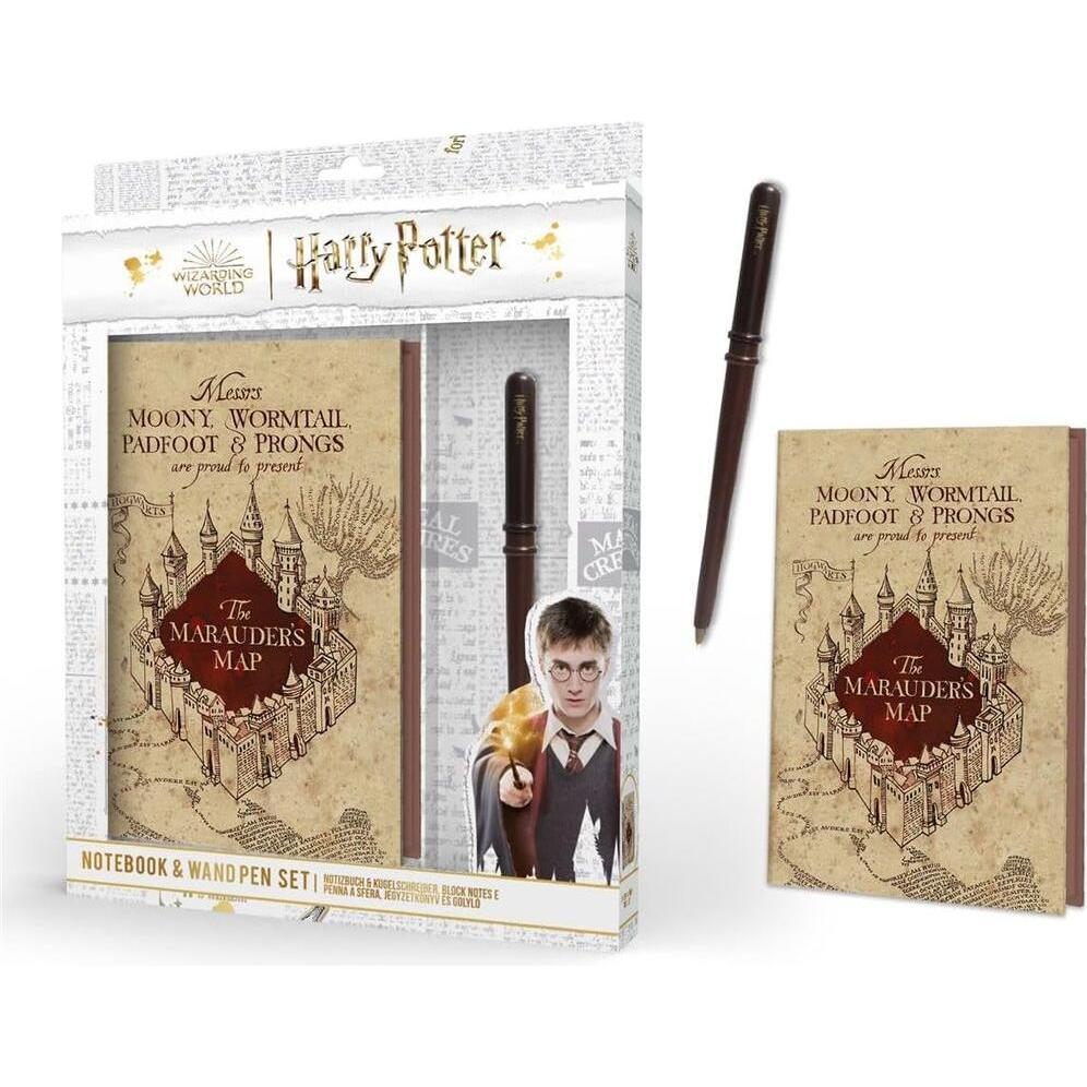 Pyramid HARRY POTTER - Notebook A5 Premium - Marauder Map Wand Pen Set ...