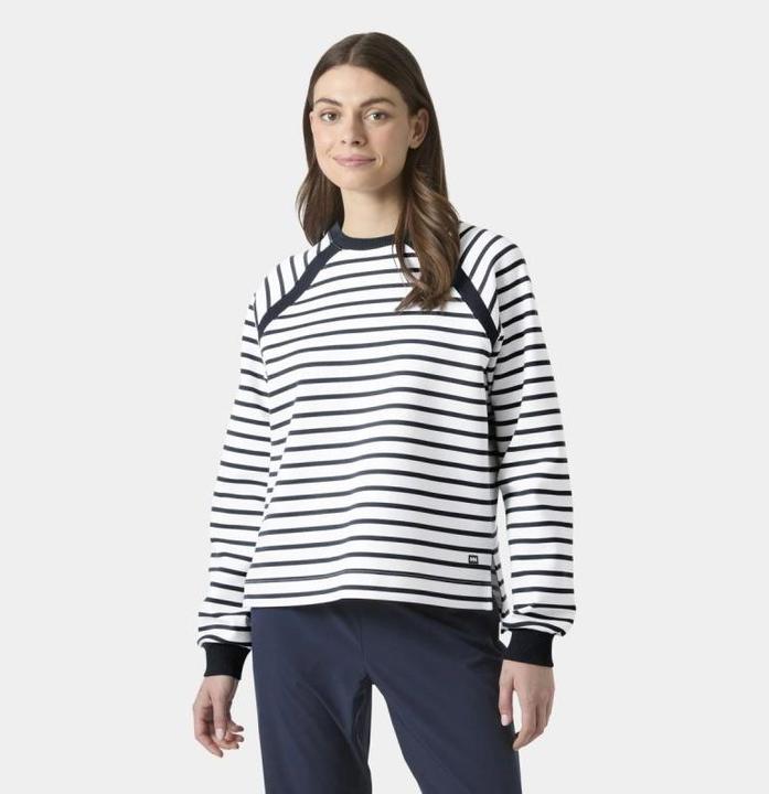 Produktbild Helly Hansen Trui Women Capri Sweatshirt White Navy Stripe Size M (M)