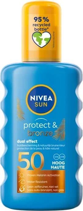 Actual product image NIVEA Sun Protect & Bronze Sun Spray Spf 50 200ml (Sun spray, SPF 50, 200 ml, 200 g)
