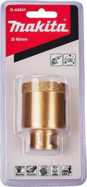 Image du produit Makita Couronne de forage creuse diamantée 45mm M14 (45 millimètres)