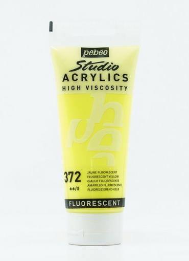 Actual product image Pebeo Studio Acrylics (Fluorescent Yellow, 100 ml)