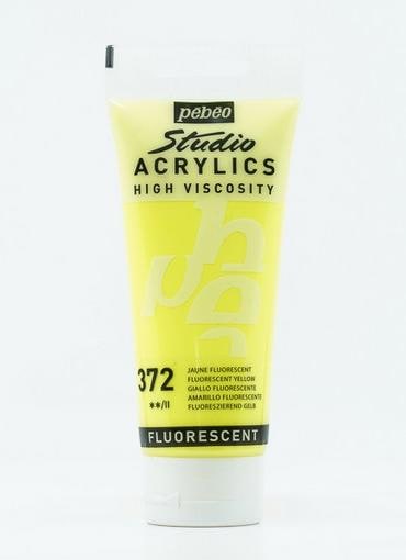Actual product image Pebeo Studio Acrylics (Fluorescent Yellow, 100 ml)