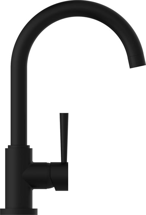 Produktbild Schütte Wasserhahn Küche CORNWALL Spültischarmatur Niederdruck Schwarz matt Schwenkbar 79169