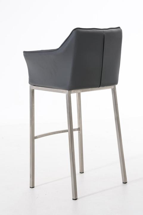 Image du produit CLP Tabouret de bar Damaso E avec structure à 4 pieds, gris
